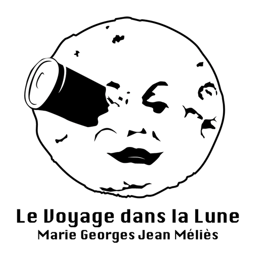 映画 月世界旅行 Le Voyage Dans La Lune モチーフイラストtシャツ白文字ver Good Days Nice Goods